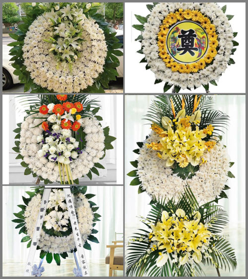 湖南常德武陵区白鹤山乡流溪湖村花圈速递